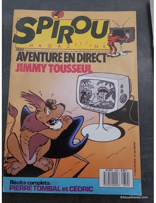 Lot de 7 magazines anciens Spirou années 80 et 90