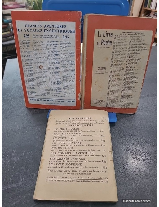 Lot de 3 romans populaires