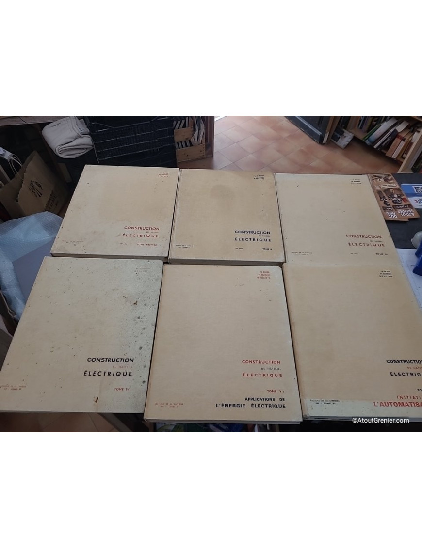 Cours de construction du matériel électrique - Collection complète du tome 1 au tome 6