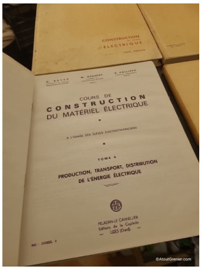 Cours de construction du matériel électrique - Collection complète du tome 1 au tome 6