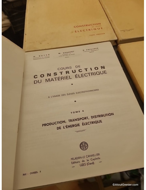 Cours de construction du matériel électrique - Collection complète du tome 1 au tome 6