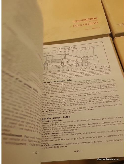 Cours de construction du matériel électrique - Collection complète du tome 1 au tome 6