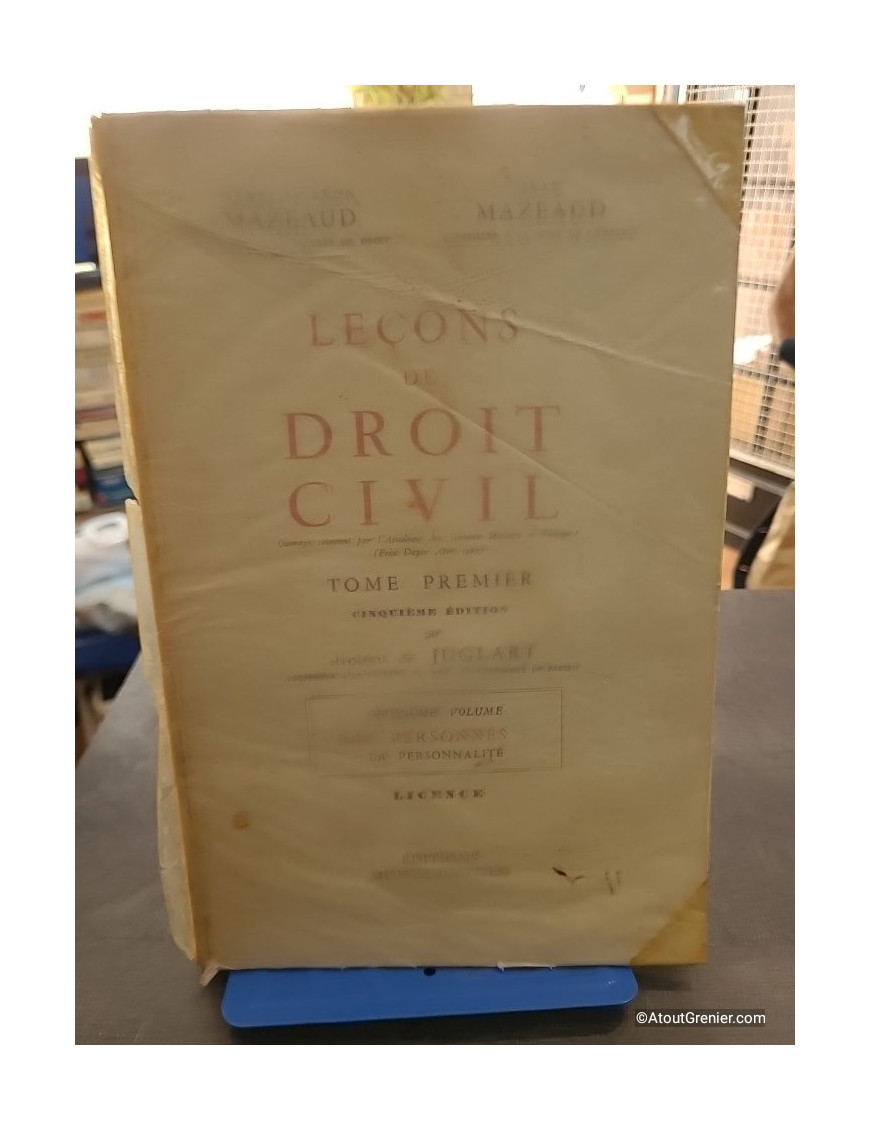 Leçons de Droit Civil, tome 3, volume 1. Sûretés publicité foncière - Henri et Léon Mazeaud