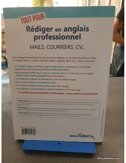 Tout pour rédiger en anglais professionnel - Mails, courriers, CV - Pascal Camuzat, Edwige Nault et Dion Wright