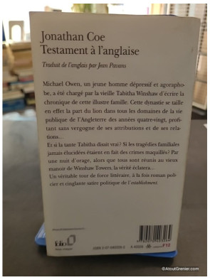 Testament à l'anglaise - Jonathan Coe