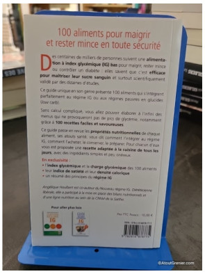 100 aliments IG, index glycémique bas, à volonté - Angélique Houlbert