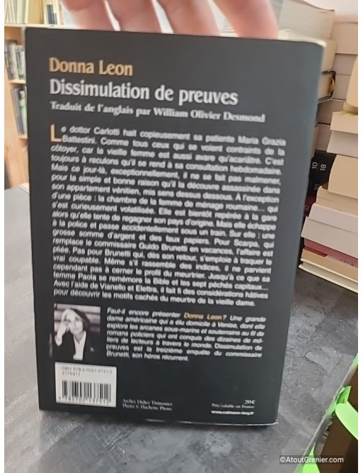 Dissimulation de preuves - Donna Leon