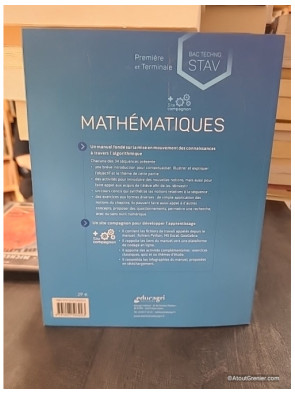 Mathématiques Première et Terminale Bac technologique STAV - Joël Ageorges