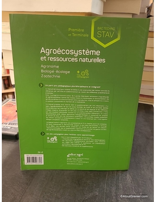 Agroécosystème et ressources naturelles Première et Terminale Bac techno STAV - Isabelle Monchâtre