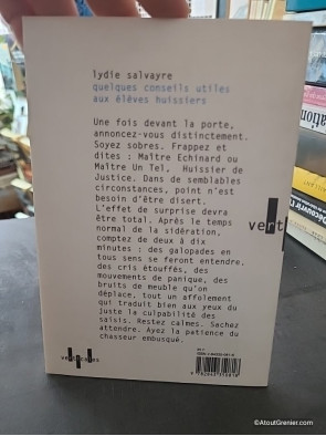 Quelques conseils utiles aux élèves huissiers - Lydie Salvayre