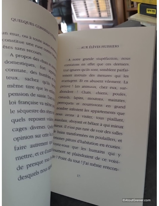 Quelques conseils utiles aux élèves huissiers - Lydie Salvayre