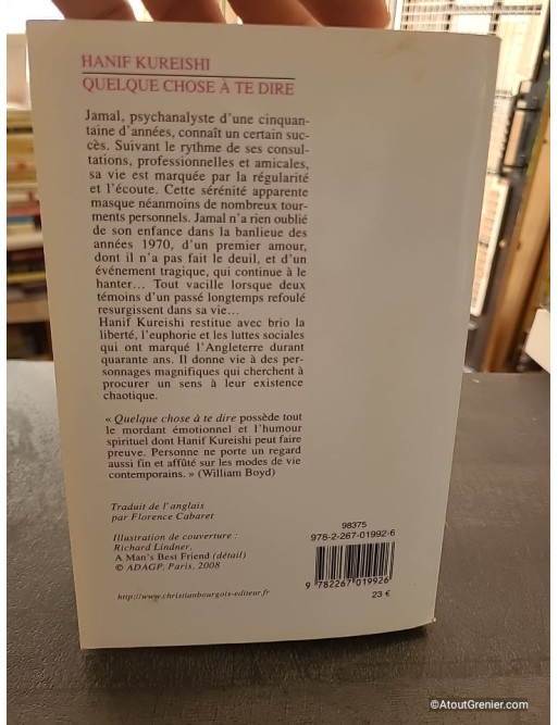 Quelque chose à te dire - Hanif Kureishi