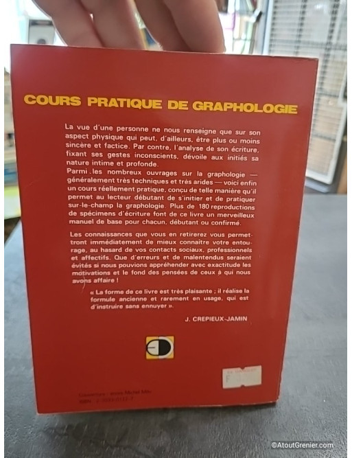 Cours pratique de graphologie. Les révélations de l'écriture - André Lecerf