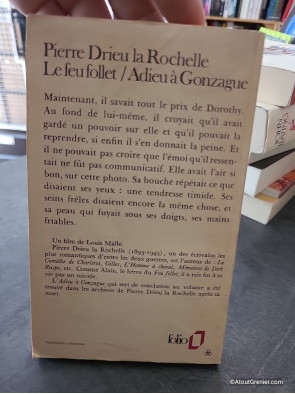 Le Feu Follet, suivi de Adieu à Gonzague - Drieu La Rochelle