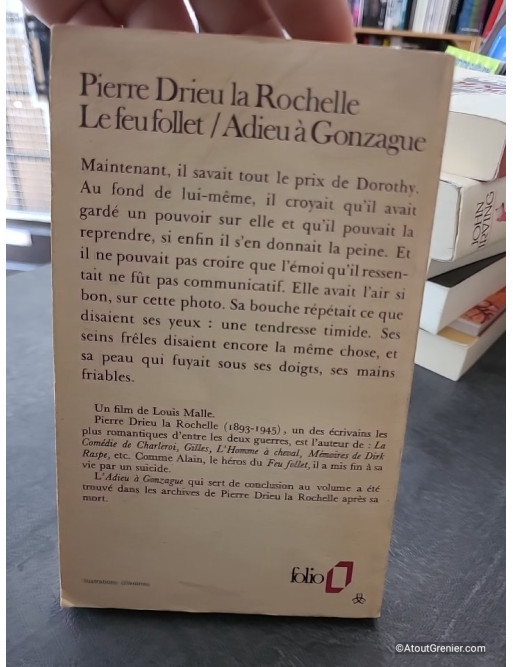 Le Feu Follet, suivi de Adieu à Gonzague - Drieu La Rochelle
