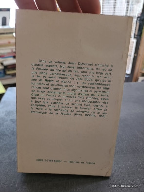 Sur Le Jeu de la Feuillée - Études complémentaires - Jean Dufournet