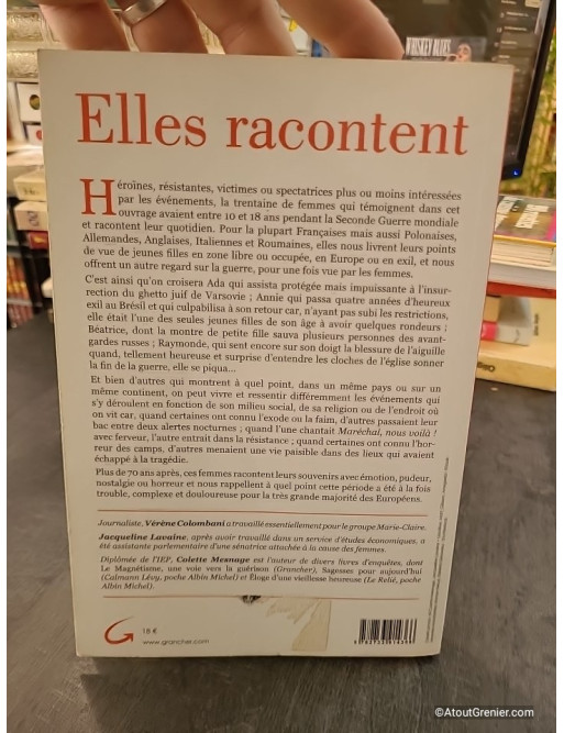 Elles racontent... Jeunes filles dans l'ombre de la guerre 1939-1945 - Colette Mesnage, Vérène Colombani, Jacqueline Lavaine