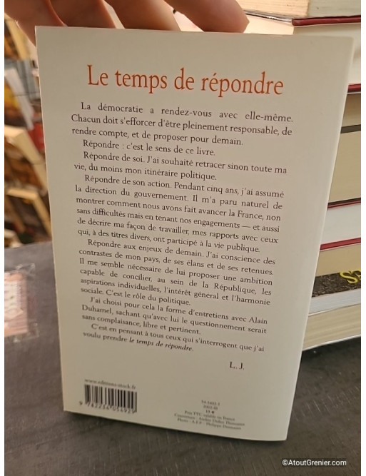 Le temps de répondre - Entretiens avec Alain Duhamel - Lionel Jospin
