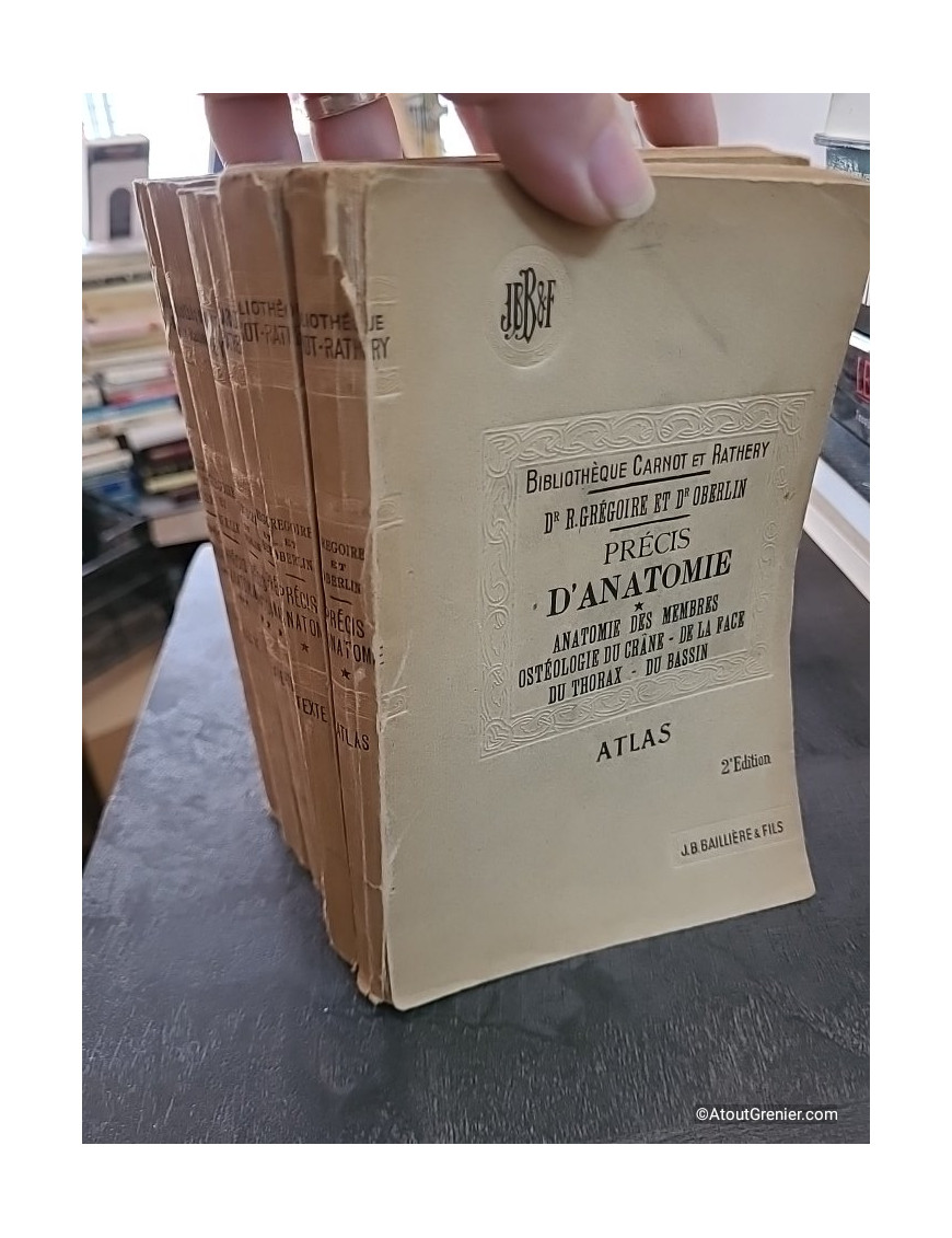 Précis d'Anatomie - Intégrale 6 tomes - Tome 2 : Tête et Cou, système nerveux, organes des sens - R. Grégoire et Dr. Oberlin