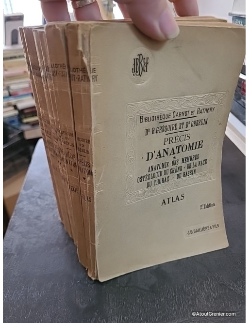 Précis d'Anatomie - Intégrale 6 tomes - Tome 2 : Tête et Cou, système nerveux, organes des sens - R. Grégoire et Dr. Oberlin