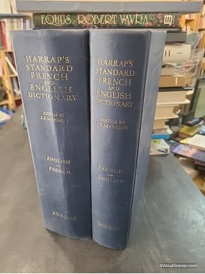 Lot Harraps Standard French And English Dictionary Part Two & English French Dictionary - J E Mansion
