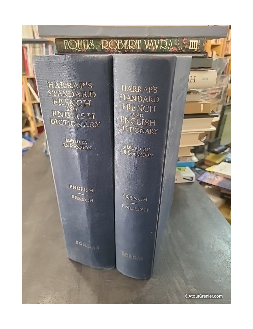 Lot Harraps Standard French And English Dictionary Part Two & English French Dictionary - J E Mansion