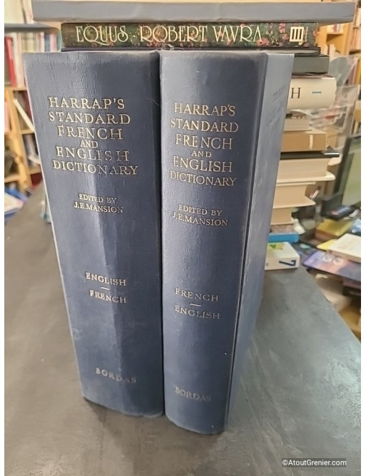 Lot Harraps Standard French And English Dictionary Part Two & English French Dictionary - J E Mansion