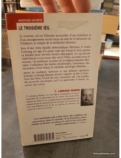 Le troisième œil - L'initiation secrète d'un enfant-moine au Tibet de Tuesday Lobsang Rampa