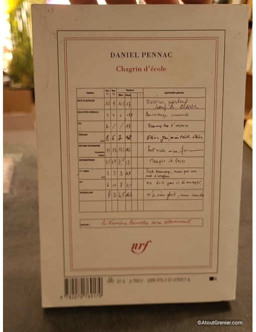 Chagrin d'école - Prix Renaudot 2007 de Daniel Pennac