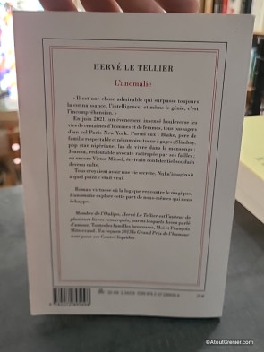 L’anomalie - Prix Goncourt 2020 de Hervé Le Tellier