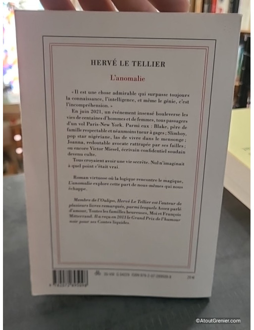 L’anomalie - Prix Goncourt 2020 de Hervé Le Tellier