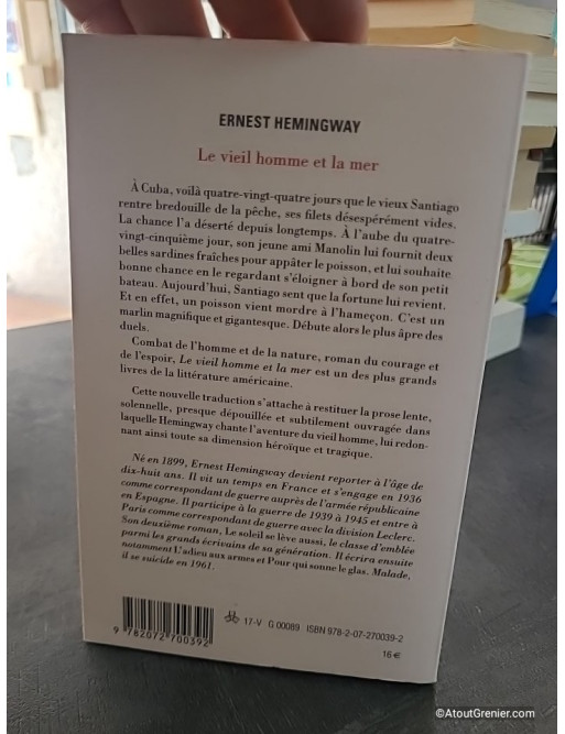 Le vieil homme et la mer d'Ernest Hemingway