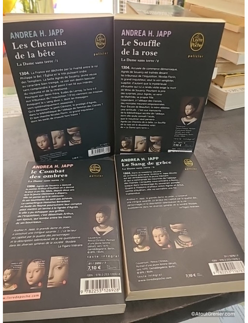 Lot La Dame sans terre Tomes 1 à 4 d'Andrea H. Japp