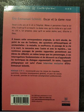 Oscar Et La Dame Rose Par Eric-Emmanuel Schmitt, Josiane Grinfas