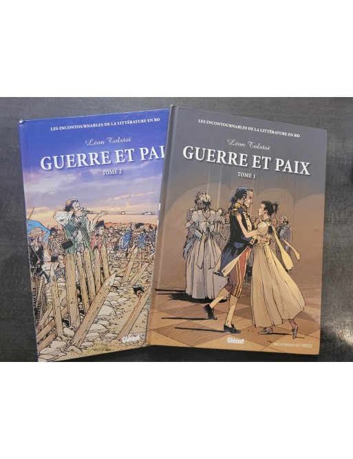Les incontournables de la littérature en BD. Guerre et paix. Léon tolstoï. Tome 1+2