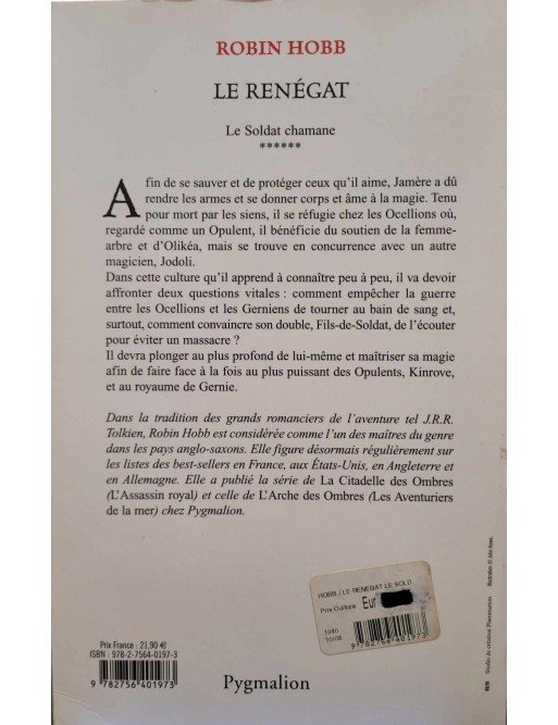 Le Renégat TOME6  le soldat chamane Par Robin Hobb