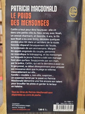 Le Poids des mensonges Par Patricia MacDonald