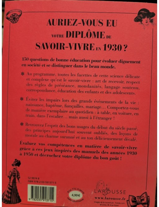 Auriez-vous eu votre diplôme de savoir-vivre en 1930 ? Par Larousse