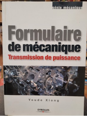 Formulaire de mécanique Transmission de puissance Par Youde Xiong