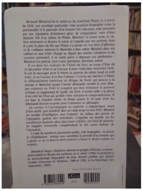 Le docteur Ménétrel, éminence grise et confident du Maréchal Pétain de Bénédicte Vergez-Chaignon