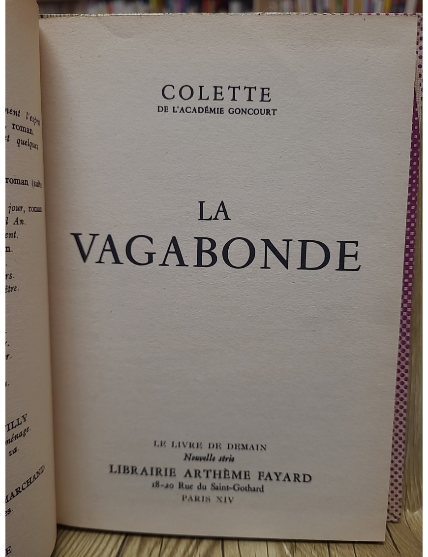 La Vagabonde. Le Livre De Demain.