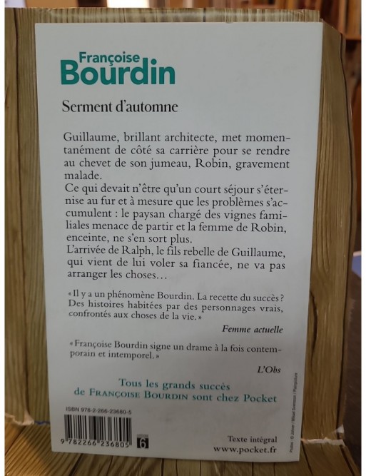 Serment d'automne de Françoise Bourdin
