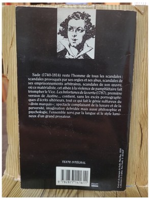 Les Infortunes De LA Vertu de Donatien Alphonse François de Sade