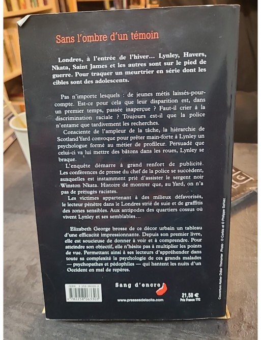 Sans l'ombre d'un témoin d'Elizabeth George