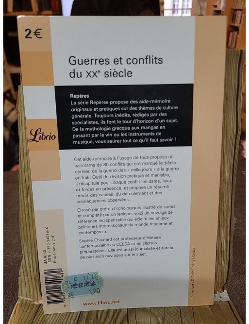 Guerres et conflits du XXe siècle de Sophie Chautard