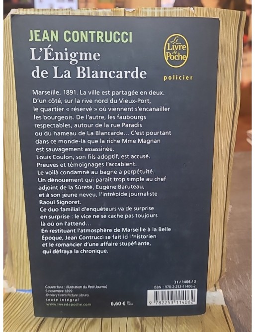 L'Énigme de la Blancarde - Les nouveaux mystères de Marseille de Jean Contrucci