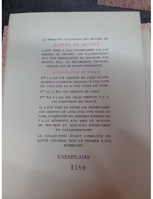 Littérature et critique d'ALFRED de MUSSET  complet en 12 tomes