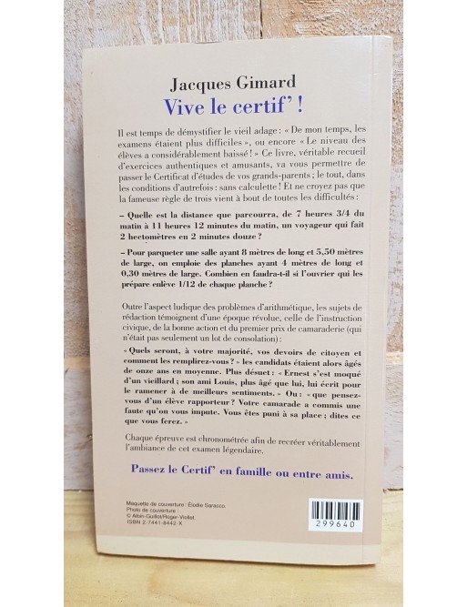 Vive le certif' ! Testez vos connaissances Par Jacques Gimard