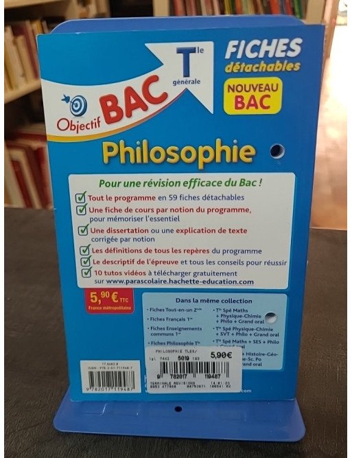 Objectif BAC Fiches détachables Philosophie Tle d'Eric Marquer