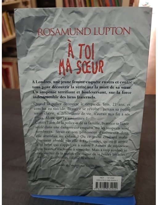 A toi ma soeur de Rosamund Lupton